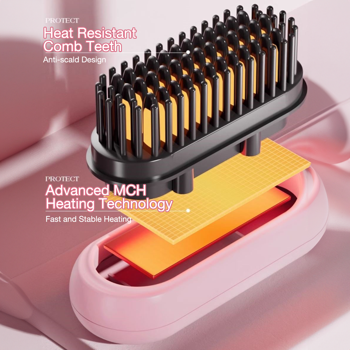 Remifa™︎ SleekyPro Cordless Portable Straightener Brush