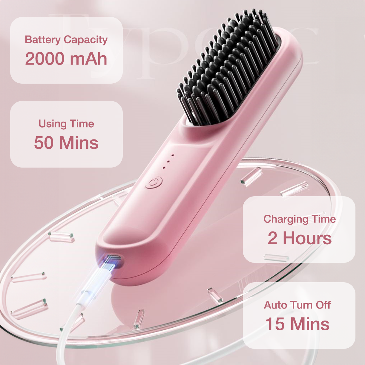 Remifa™︎ SleekyPro Cordless Portable Straightener Brush