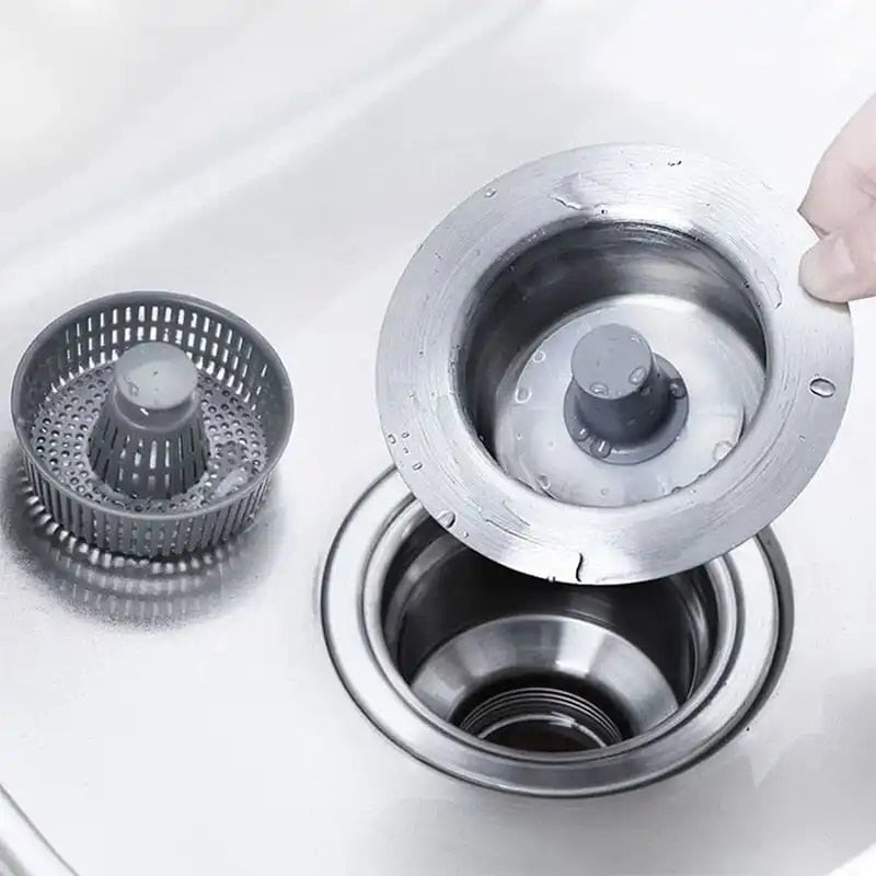 🏆Last Day Promotion 80% OFF🏆GFOUK™ 3-in-1 Pop Up Sink Drain Strainer🛀Removes odors and prevents blockages