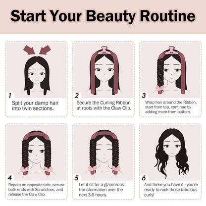 flysmus™ Heatless Hair Curling Set