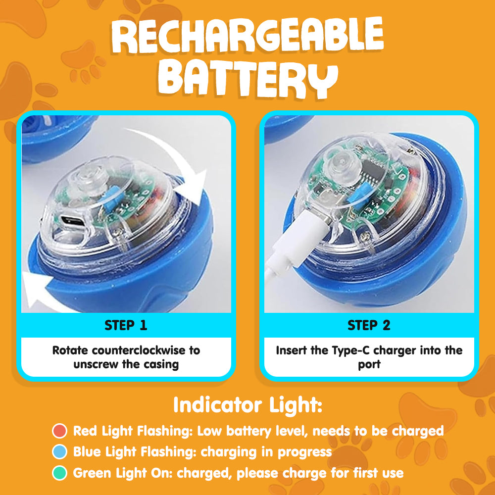 ✨Remifa™︎ Interactive Pet Toys for Dog & Cat Durable Automatic Bouncing & Rolling Ball [2025 Newly Upgraded]