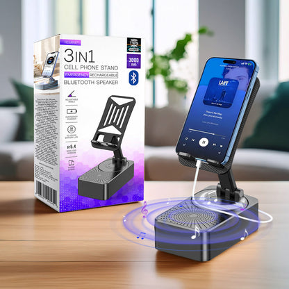 Remifa™ 3IN1 Cell Phone Stand Emergency Rechargeable (3000mAh) Bluetooth Speaker