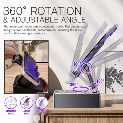 Remifa™ 3IN1 Cell Phone Stand Emergency Rechargeable (3000mAh) Bluetooth Speaker