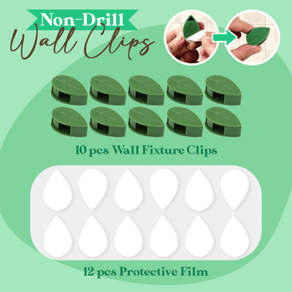 Plant Climbing Wall Fixture Clips Leaves