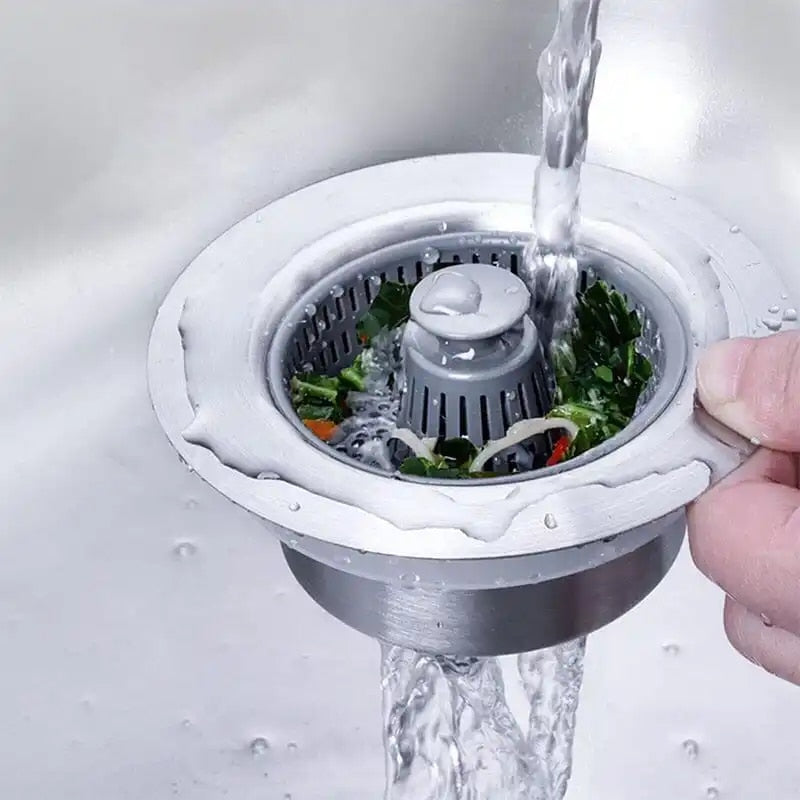 🏆Last Day Promotion 80% OFF🏆GFOUK™ 3-in-1 Pop Up Sink Drain Strainer🛀Removes odors and prevents blockages
